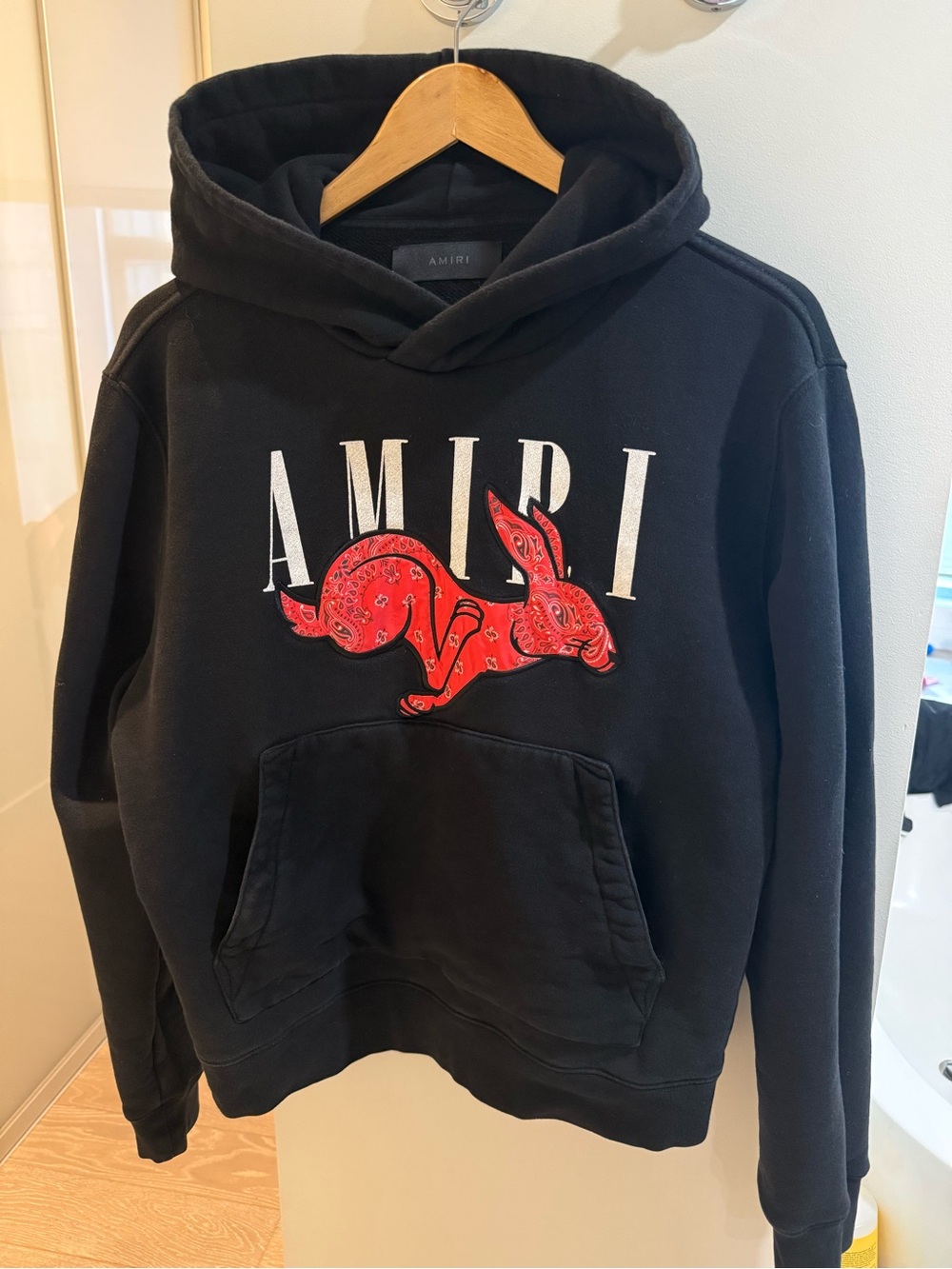 Women’s AMIRI Year of the Rabbit Black Hoodie size MEDIUM